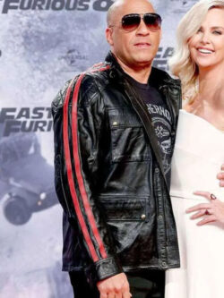 Fast and Furious 8 Vin Diesel Black Leather Jacket