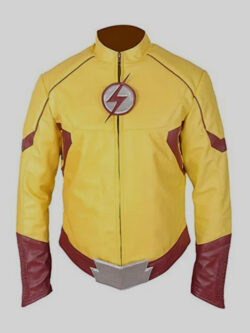 The Kid Flash Yellow Leather Jacket
