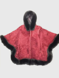 Women’s Red Fox Fur Poncho
