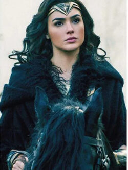 Wonder Woman Gal Gadot Long Fur Coat