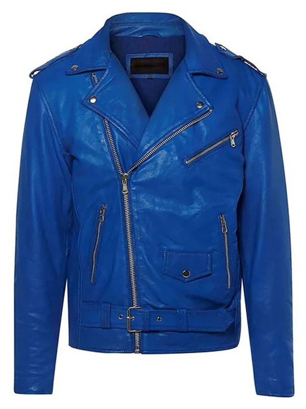 New Brando Cross Zip Biker Belted Leather New