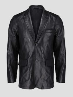 Genuine Leather Blazer Men