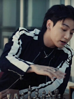 3D Jung Kook White Stripes Jacket
