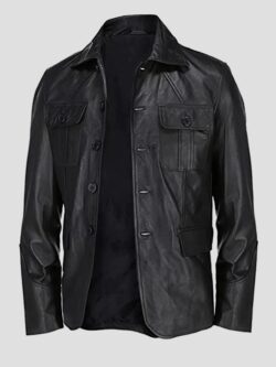 Mens Classic Leather Blazer