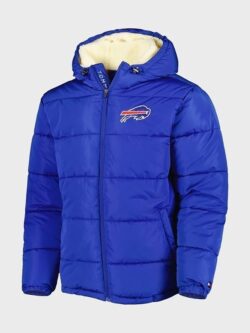Buffalo Bills Blue Hooded Puffer