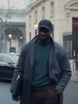 Omar Sy Arsene Lupin Grey Coat