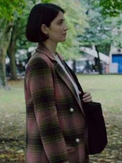 Behind Her Eyes Eve Hewson Plaid Coat