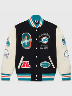 OVO x NFL Miami Dolphins Varsity Jacket