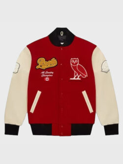 OVO Roots Red Letterman Varsity
