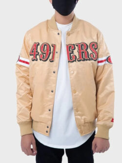 SF 49ers Gold Striped Jacket