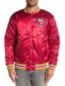 San Francisco 49ers Scarlet Satin Jacket
