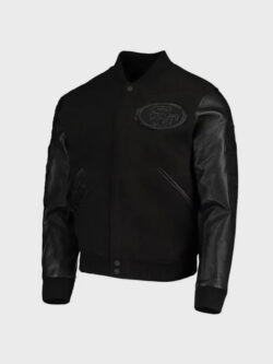 Sf 49ers Bomber Leather Jacket
