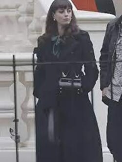 Kaya Scodelario The Gentlemen 2024 Black Long Coat