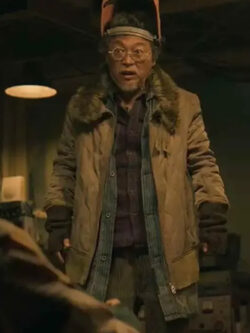 Grandpa Black Knight 2023 Kim Eui-sung Faux Fur Collar Jacket