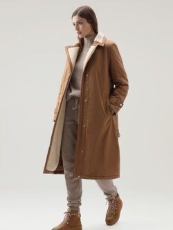 Woolrich Latimore Cotton Camel Trench Coat