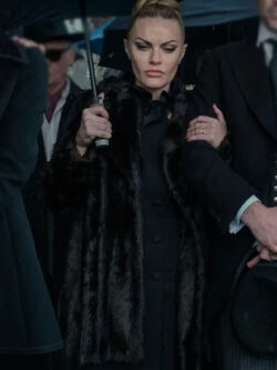 Chanel Cresswell The Gentlemen 2024 Black Fur Coat