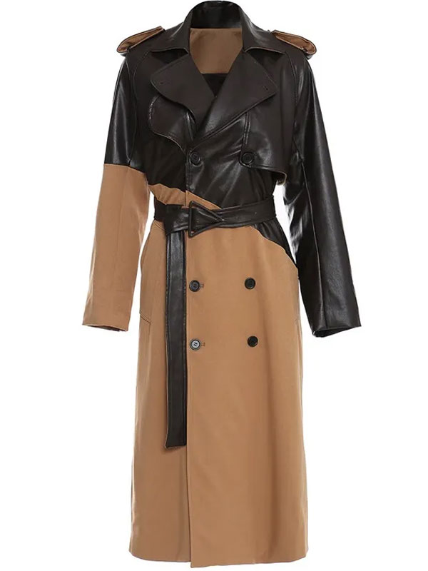 New Crash Landing On You Yoon Se Ri Fashion Two Tone Belted Trench Coat