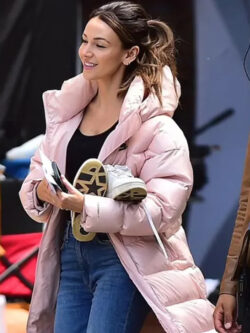 Fool Me Once 2024 Maya Stern Pink Puffer Long Coat