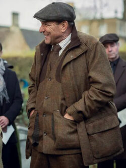 Vinnie Jones The Gentlemen 2024 TV Series Geoff Seacombe Brown Jacket On Sale