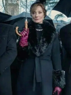 Joely Richardson The Gentlemen 2024 Black Wool Coat