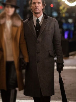 Matthew McConaughey The Gentlemen Mickey Pearson Grey Wool Trench Coat