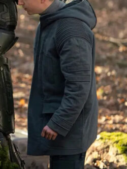 Ryan McParland TV Series Halo 2022 Adun Grey Cotton Hooded Coat