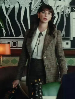 The Gentlemen 2024 Kaya Scodelario Plaid Blazer