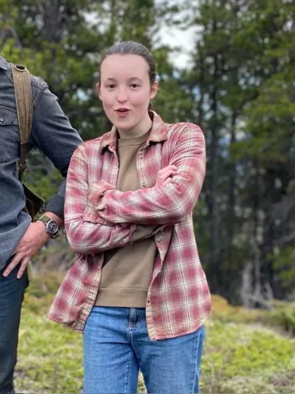 The Last Of US Bella Ramsey Pink Plaid Shirt