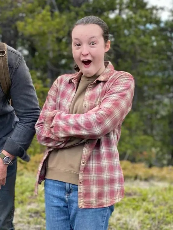 The Last Of US Bella Ramsey Pink Plaid Shirt