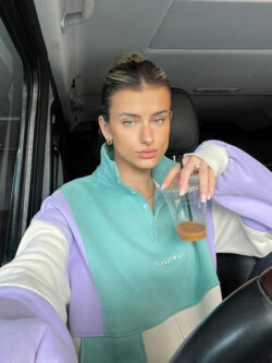 Oversized Lilac Seafoam Creme 90s Pullover