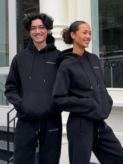 Unisex Jet Black Fleece Hoodie