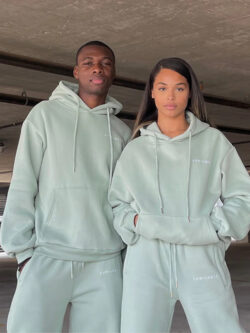 Unisex Mint Green Fleece Hoodie