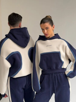 90s Unisex Ocean Blue Creme Cloud Fleece Hoodie