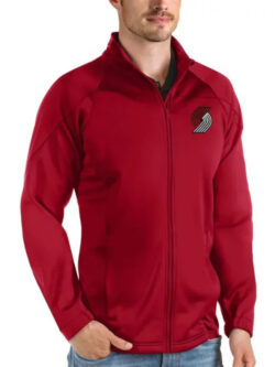 Johnson Portland Trail Blazers Red Track Jacket