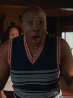 9-1-1 S08 Aisha Hinds Striped Vest