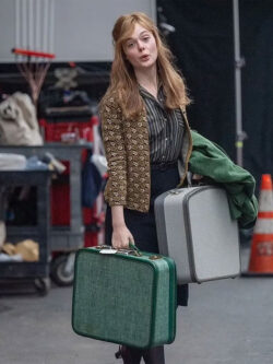 A Complete Unknown Elle Fanning Printed Cardigan Top