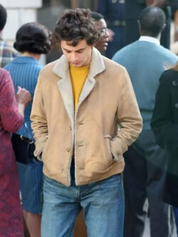 A Complete Unknown Bob Dylan Shearling Jacket
