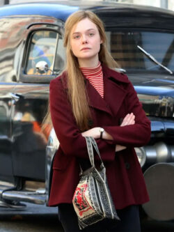 A Complete Unknown Elle Fanning Red Coat