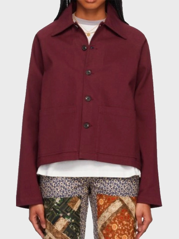 A Family Affair 2024 Nicole Kidman Burgundy Jacket - Image 2