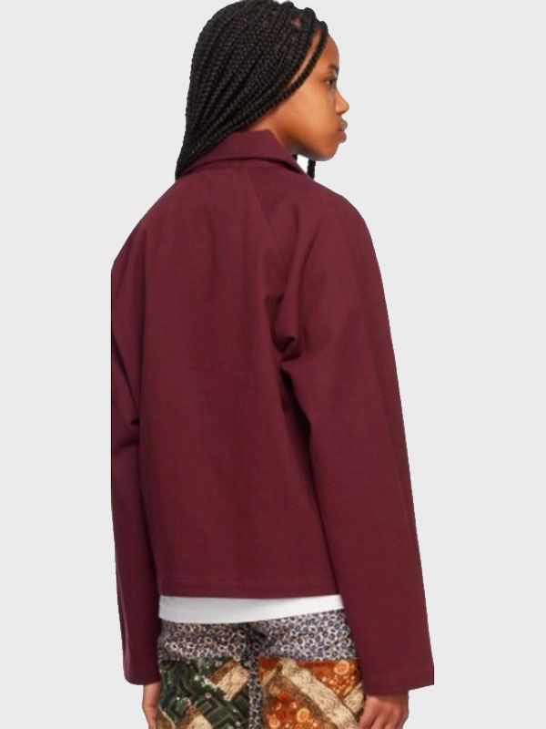 A Family Affair 2024 Nicole Kidman Burgundy Jacket - Image 3
