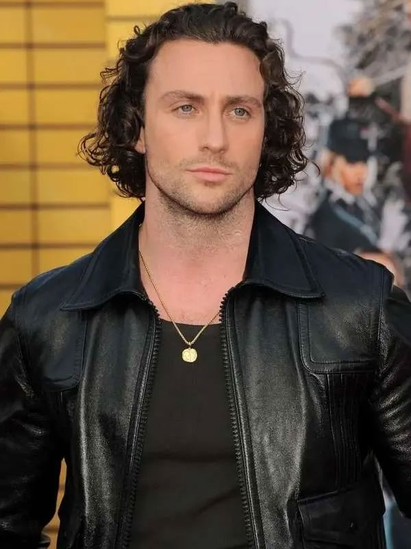Aaron Taylor-Johnson Kraven the Hunter 2024 Black Leather Jacket