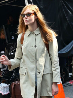 A Complete Unknown 2024 Elle Fanning Long Jacket