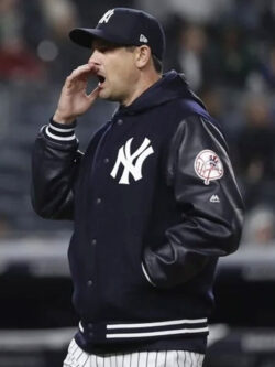Aaron Boone New York Yankees Blue and Black Jacket