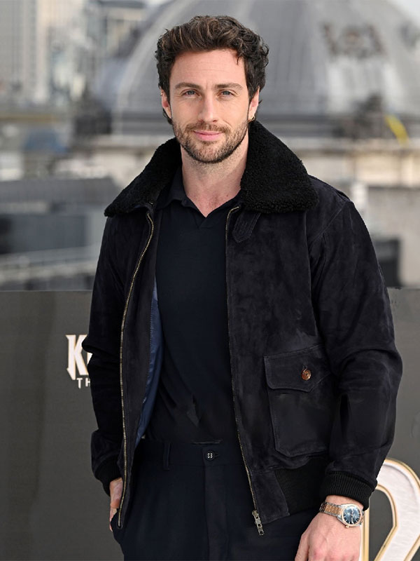 Aaron Taylor Kraven The Hunter Photocall Jacket