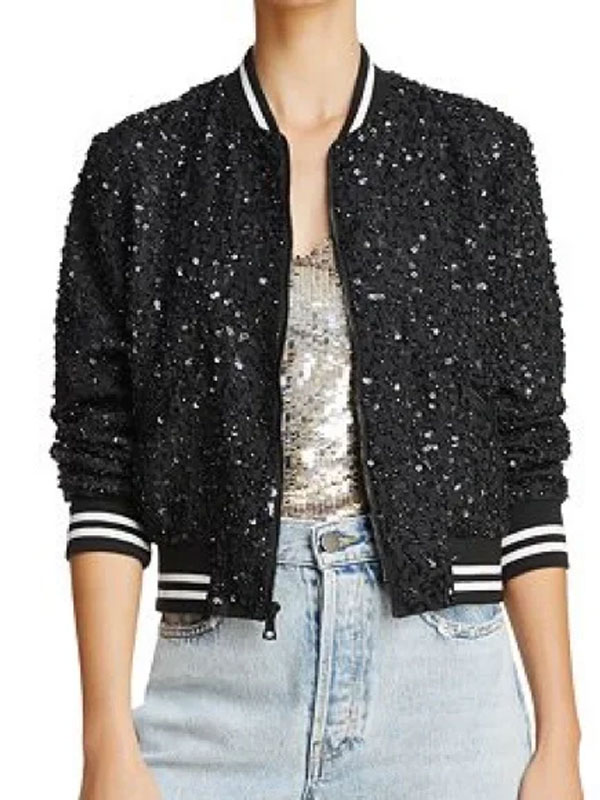 Alice Olivia Beatles Come Together Sequin Jacket
