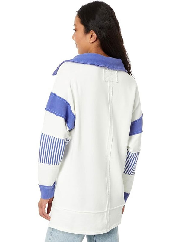 All American Homecoming S03 Geffri Maya Striped Polo Top