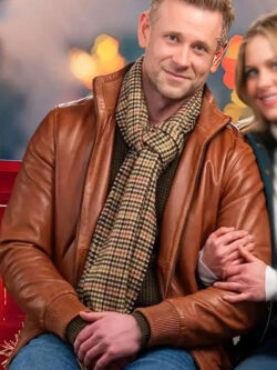 A Christmas Less Traveled Eric Johnson Leather Jacket