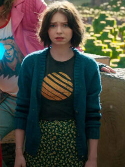 A Minecraft Movie 2025 Emma Teal Cardigan