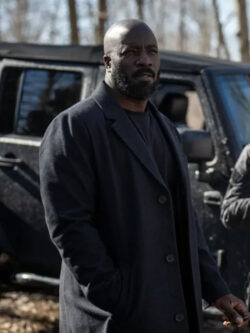 Alarum Mike Colter Black Wool Coat