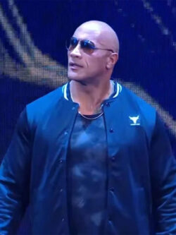 Project Rock WWE Dwayne Black Varsity Jacket